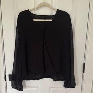 Banana Republic Black Wrap Blouse